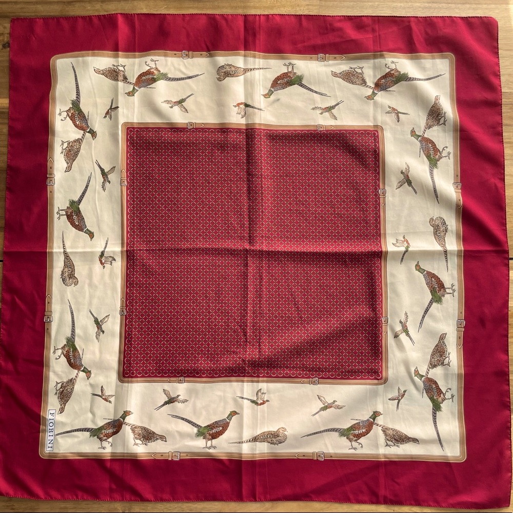 Vintage Fiorini Scarf Pheasant